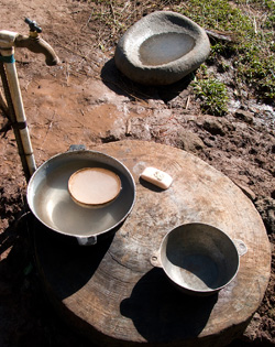 Water in bowls